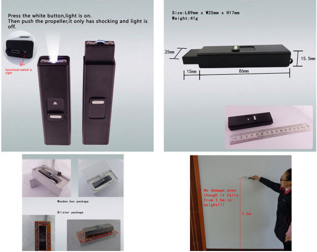 Manufacturer Wholesale Slef Defense Product Mini Pocket Stun Gun